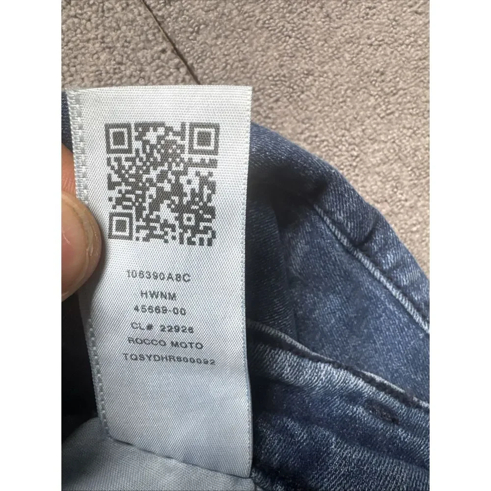 true religion rocco Moto Stitched relaxed skinny jeans 36x33‎ Blue Denim